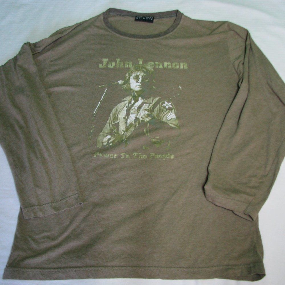 Vintage John Lennon Power To The People Long Sleeve T-Shirt